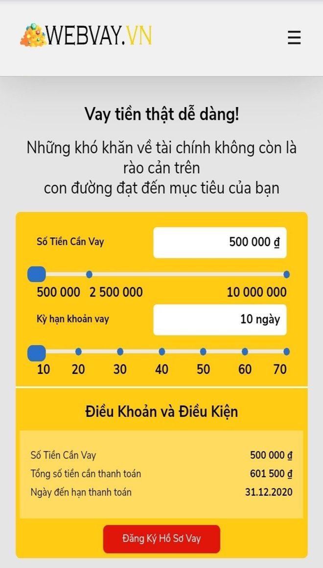 Đăng ký hạn mức cần vay Đăng ký hạn mức cần vay