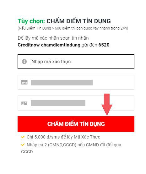 Chấm điểm t&iacute;n dụng